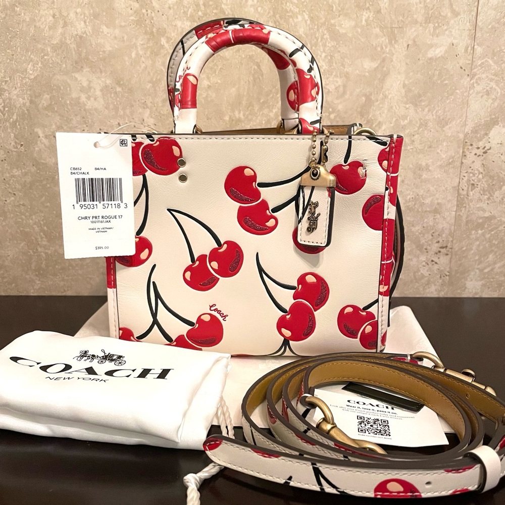 Coach Rogue 17 with Cherry Print ♥️ Brand New♥️ PRICE FIRM♥️